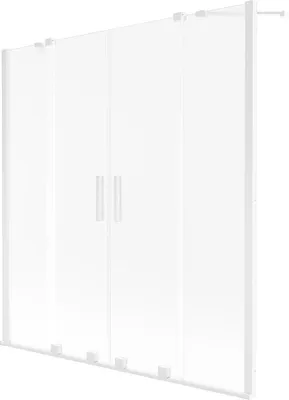 Obrázok produktu pre Mexen Velar Duo 2-krídlová posuvná vaňová zástena 150 x 150 cm, matná, biela - 896-150-000-32-20