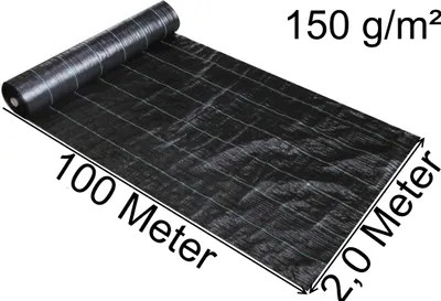 Produktbild von 200m² Unkraut-vlies 2m x 100m Gartenvlies Unterboden-gewebe Unkraut-sperre Plane Bändchengewebe