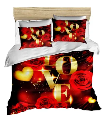Image de L'Essentiel Linge de Maison, 161, King-Size-Bettbezug-Set (FR), 100 % POLYESTER-MICROSATIN, Rot, 240 x 220 cm