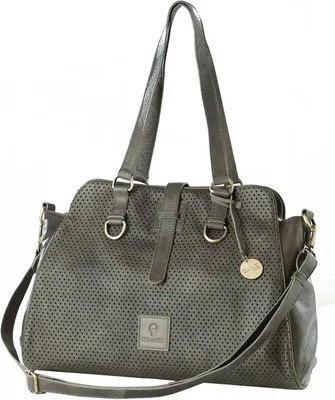Immagine prodotto di Gilde shopper in pelle bagelectra Hunt0370 grigio con tracolla staccabile L = 44 x H = 60 cm