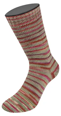 Produktbild von Lana Grossa - Meilenweit 100g Foresta 5324 mittelgrau aubergine terrakotta altrosa fuchsia rot himbeer graubeige