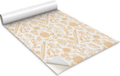 Zdjęcie produktu dla Folia samoprzylepna - Okleina meblowa - Dekoracyjna - Do mebli - Tapeta - Naklejka - Folia - Motywy makaronowe - 100 x 50 cm