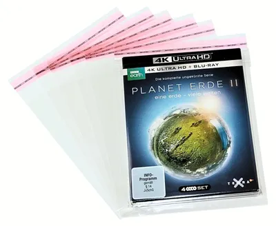 Produktbild von Folienschutzhüllen für 4K Ultra HD Blu-ray Boxen mit Pappschuber 1000 Stück