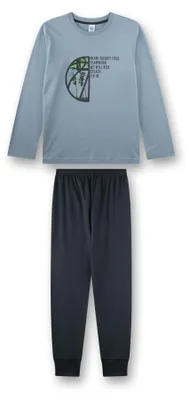 Productafbeelding van Sanetta pyjama voor jongens, blauw | Comfortabel kinderpyjama