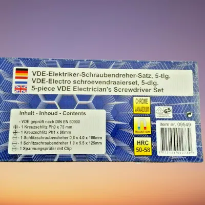 Obrázok produktu pre Sada skrutkovačov pre elektrikárov VDE, 5-dielna