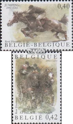 Produktbild von Briefmarken Belgien 2002 Mi 3134-3135 (kompl.Ausg.) postfrisch Pferde
