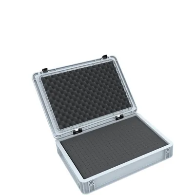 Image de Lot d'Eurobox 400 x 300 x 90 mm avec couvercle à charnières et mousse