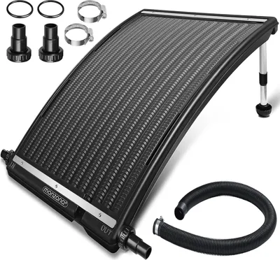Immagine prodotto di MONZANA® Riscaldamento Solare Termico Piscina 112x55x14 cm 10.000 l/h Regolabile in Altezza Attacco 32/38 mm Resistente Raggi UV Espandibile Collettore per Riscaldare Acqua Estate Pool