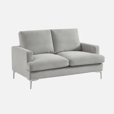 Immagine prodotto di sweeek - Divano a 2 posti con rivestimento in tessuto - Grigio chiaro