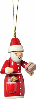 Productafbeelding van Kerstornament "Kerstman met cadeau" (7 cm) van KWO
