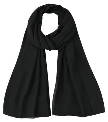 Zdjęcie produktu dla Chusta hijab z szyfonu, lekka, czarna, 1 sztuka, dla muzułmanek