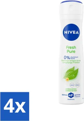 Produktbild von Nivea - Deodorant - Spray - Fresh Pure - Langanhaltende Frische - 150 ml - Vorteilspack - 4 Stücke