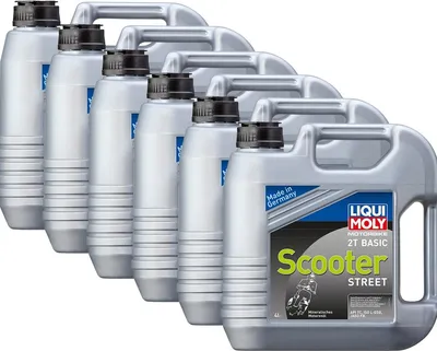 Zdjęcie produktu dla 6 x Liqui Moly 1237, olej do silników dwusuwowych skuterów i motocykli, pojemność 4 litry