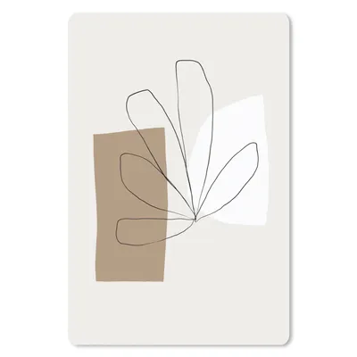 Produktbild von MuchoWow® Mauspad Mousepad Blumen - Minimalismus - Pastell 18x27 cm - Mousepads - Maus Mat - Pad - Mausunterlage