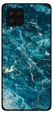 Image de Smartphonica Coque pour Samsung Galaxy A42 5G avec impression marbre - Coque arrière TPU design marbre - Bleu