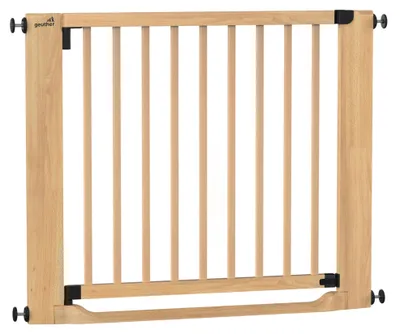 Produktbild von GEUTHER Easylock Flat Step Holz Treppen- & Türschutzgitter | Natur | 95–103 cm | Ohne Bohren | Flacher Tritt | Auto-Close | EN 1930