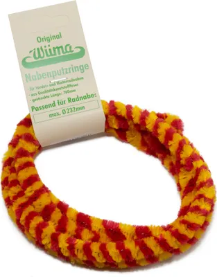 Produktbild von MZA Nabenputzringe Paar rot / gelb kompatibel mit Motorrad - Radnabe Ø232mm, 760mm lang