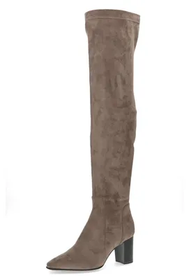 Produktbild von CAPRICE Damen Overknee Stiefel Memotion mit Absatz Spitz Weite G, Braun (Taupe S