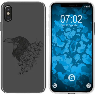 Produktbild von PhoneNatic Case kompatibel mit Apple iPhone Xs Max Silikon-Hülle Floral Rabe M4-1