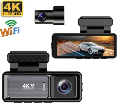 Produktbild von OKWISH Dashcam Auto Vorne Hinten 4K+1080P, WiFi Dash Cam 2,99 Zoll LCD Anzeige mit 64GB SD Karte, Dual Auto Kamera mit APP Steuerung, Super Nachtsicht, Loop-Aufnahme, Parküberwachung