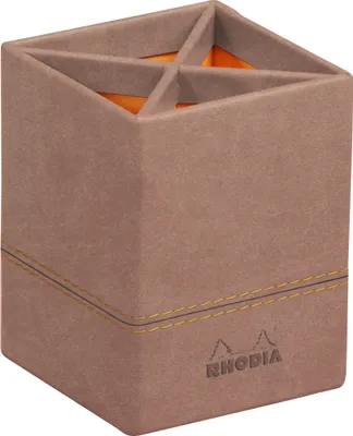 Image de RHODIA Pot à crayons en similicuir bois de rose