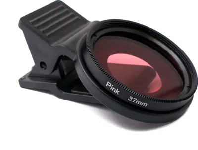 Produktbild von SYSTEM-S Farbfilter Pink 37 mm Linse Farbe mit Clip für Smartphones in Schwarz