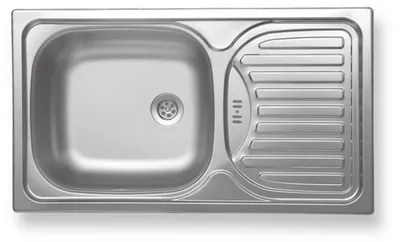 Produktbild von Novaservis Spülbecken 43,5 x 76 mit Abtropffläche und Überlauf, Edelstahl