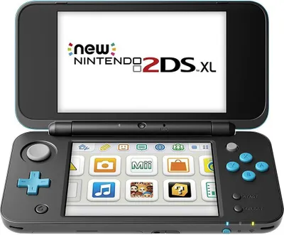 Produktbild von New Nintendo 2DS XL, Farbe Schwarz/Türkis