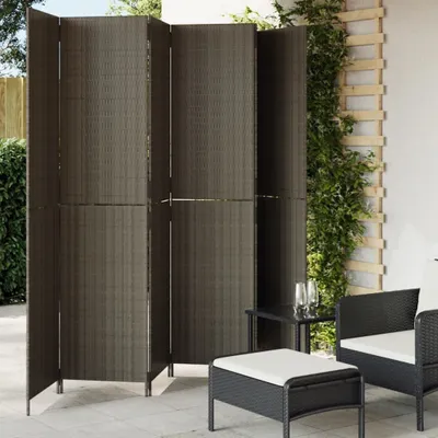 Produktbild von "im Sonderangebot"Paravent 6-tlg. Grau Poly Rattan Promotion902124 - Paravents
