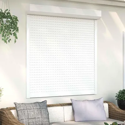 Produktbild von Rollladen - VIDAXL - Rollladenzubehör - Weiß 130 x 140 cm Aluminium und Polyurethan