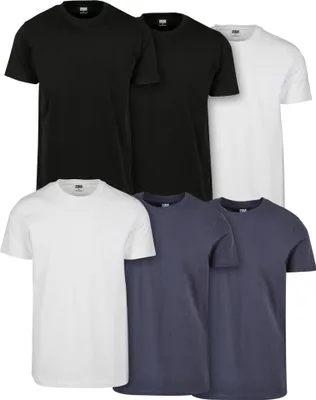 Immagine prodotto di Urban Classics TB2684C | Confezione da 6 magliette basic da uomo - Colore: nero/nero/bianco/bianco/blu navy/blu navy - Taglia: 3XL