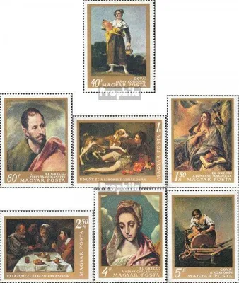 Produktbild von Briefmarken Ungarn 1968 Mi 2409A-2415A (kompl.Ausg.) gestempelt Gemälde