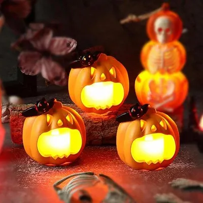 Immagine prodotto di Illuminazione di Halloween - 3 luci a LED - Giallo - Esterno - Decorazioni vegetali