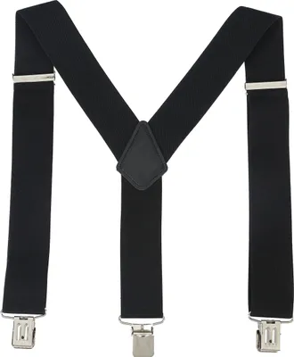 Produktbild von Schwarze Y-Form Hosenträger, 5cm x 120cm, mit 3 robusten Clips und elastischem Gurtband