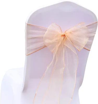 Organza-Stuhlschleifen 18x275 cm, 20 Stück, Rosa C