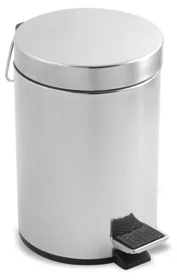 Produktbild von Metaltex 298324 - Mülleimer, Treteimer, rund, Edelstahl, 20 Liter, 29 x 45 cm