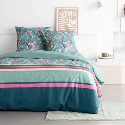 Image de Ensemble de literie imprimé en coton à motif floral SUNSHINE BASTIEN