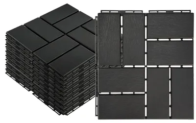 Terrassenplatten Kunststoff 11er Set 30x30 cm 1 m² Antirutsch Klickfliesen