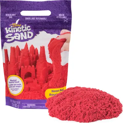 Produktbild von Kinetic Sand 907 g Rot - original kinetischer Sand aus Schweden, fließt magisch und lässt Sich optimal Formen, für kreatives und entspannendes Indoor-Sandspiel, für Kinder ab 3 Jahren