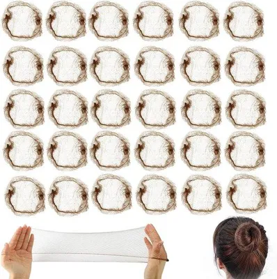 Immagine prodotto di Rete per capelli invisibile - Comodità elastica - Confezione da 30 pezzi - Marrone caffè