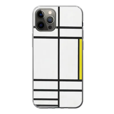 Produktbild von MuchoWow® Handyhülle Schutzhülle Hülle für iPhone 12 Pro Komposition in Weiß, Rot und Gelb - Piet Mondrian Silikon Softcase Handy Hülle - Abdeckung