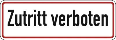 Produktbild von Schild Alu Zutritt verboten 120x350mm