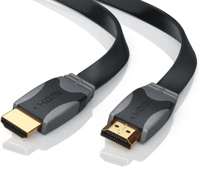 Produktbild von CSL HDMI-Kabel 1.4a, Full HD Flachband-Kabel 1920 x 1080p 60Hz, 3D, Ethernet, CEC, ARC, HDMI Typ A - 5m