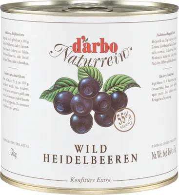 Produktbild von Darbo Naturrein Wildheidelbeer Extra Konfitüre 3000g