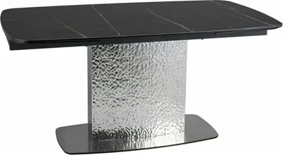 Produktbild von Ausziehbarer Designertisch 160(240)x90 RENIS - schwarz/silber