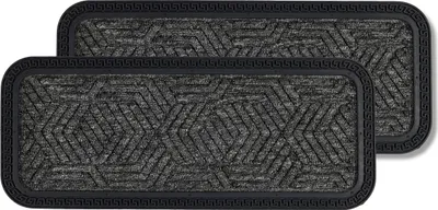 Productafbeelding van Astra deurmat voor buiten, BORDER STAR, set van 2, donkergrijs, 25 x 60 cm