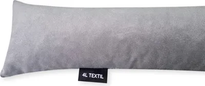 Produktbild von 4L Textil Zugluftstopper Durchzugstopper Windstopper für Türen und Fenster Luftzugstopper für Tür Türschlange Türrolle Samt-Imitat (80 cm, Graphit (Samt)