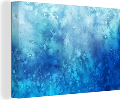 Zdjęcie produktu dla OneMillionCanvasses® - Obrazy na płótnie - 140x90 cm, Akwarela - Niebieski - Wzór, Dekoracja ścienna - Zdjęcie na płótnie - Obraz na drewnianej ramie