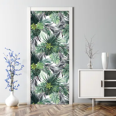 Produktbild von Dekorative Türtattoo selbstklebend Tapete Tür Tattoo Aufkleber Pastell bunte Blumen 70 x 200 cm