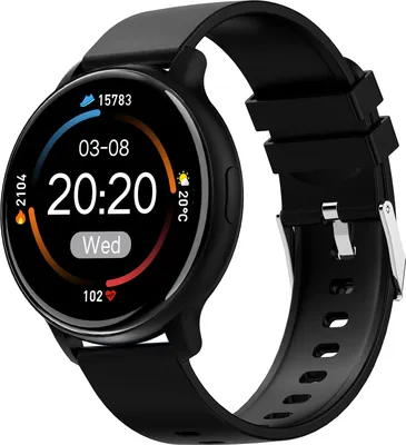 Image de ZL27 Bracelet intelligent de 1,28 pouce, écran tactile couleur haute résolution, plusieurs modes sport/comptage des pas/mesure de la fréquence cardiaque et de la tension artérielle/surveillance du sommeil/rappel des messages, cadre noir, bracelet noir + bracelet rose + bracelet bleu